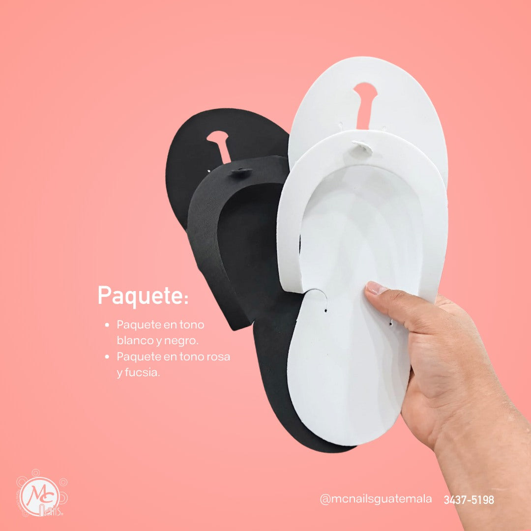 Sandalias Mc Nails 6 Pares Blanco