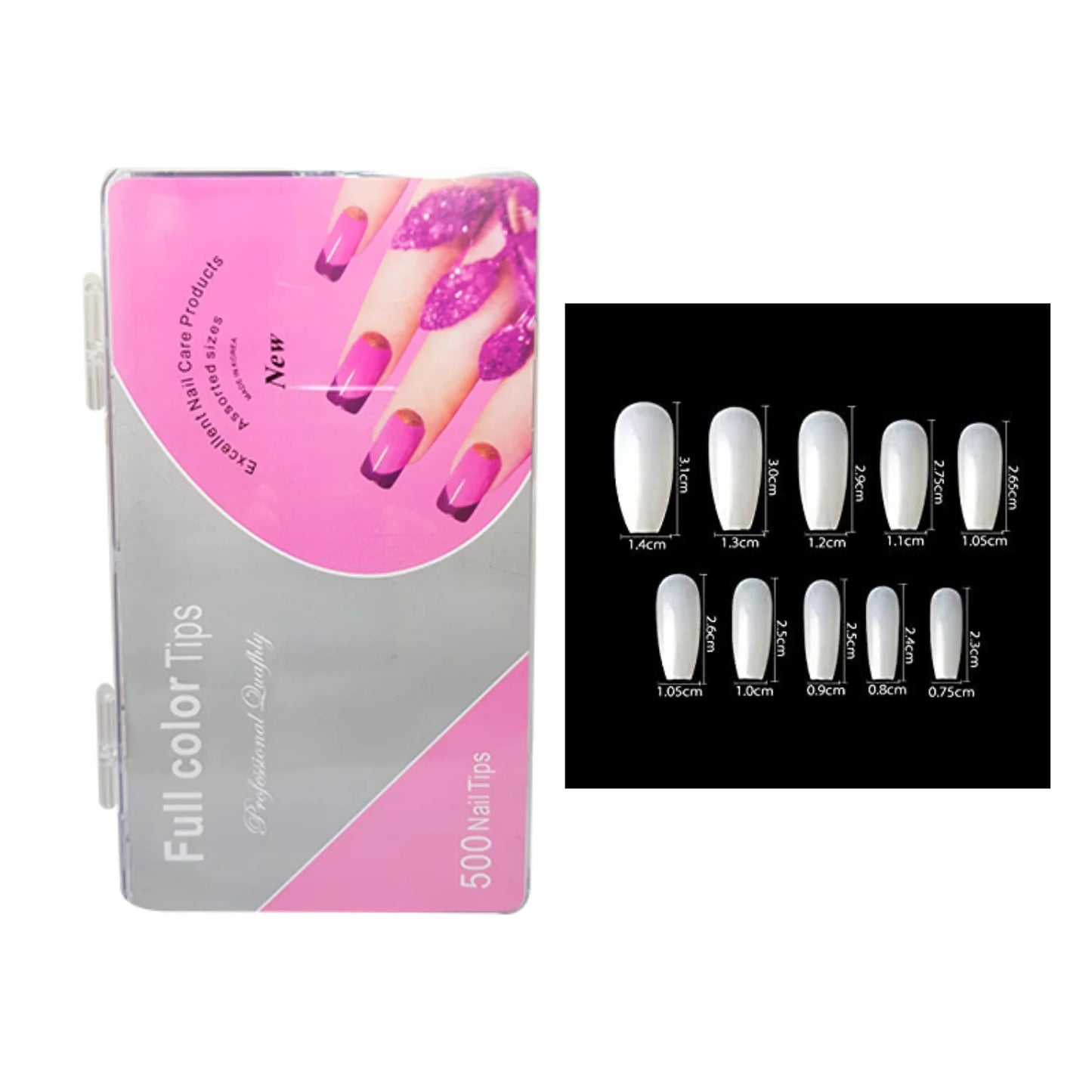 Tip Completo 500pz Love Crazy Natural