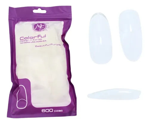 Tip Soft Gel Oval Colorful 600pz
