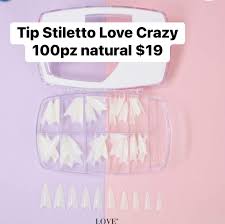 Tip Stiletto Love Crazy 100pz Natural