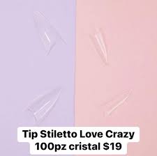 Tip Stiletto Love Crazy 100pz Cristal